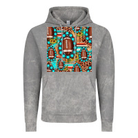 Football Leopard Turquoise Gemstone Sunflower Seamless Pattern Vintage Hoodie | Teevron