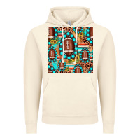 Vintage Artic football leopard turquoise gemstone sunflower seamless pattern Vintage Hoodie - JahusDesignShop