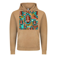 Vintage Camel football leopard turquoise gemstone sunflower seamless pattern Vintage Hoodie - JahusDesignShop