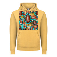 Vintage Mustard football leopard turquoise gemstone sunflower seamless pattern Vintage Hoodie - JahusDesignShop