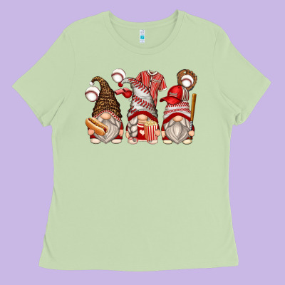 Baseball Gnomes Ladies Tee Designed By Zillion Design Studio