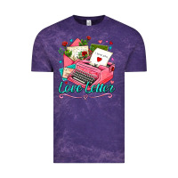 Cloud Purple love letter with typewriter Vintage Tee - AdoDesignShop