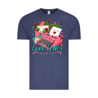 Vintage Denim love letter with typewriter Vintage Tee - AdoDesignShop