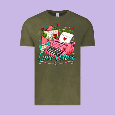 Love Letter With Typewriter Vintage Tee Designed By Adodesignshop