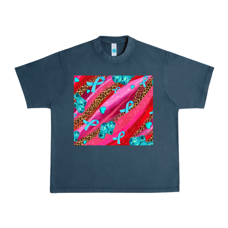 Cancer Boxing Gloves And Cancer Ribbon Urban Heavy Tee by AdoDesignShop | Teevron