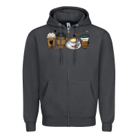 Smoke coffee latte coffee cups Zipper Hoodie - MaliasSmallBusiness