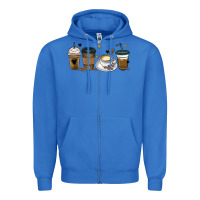True Royal coffee latte coffee cups Zipper Hoodie - MaliasSmallBusiness