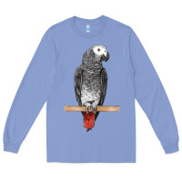 Colony Blue African Gray Parrot Bird Long Sleeve Tee - LillyAllenDesigns