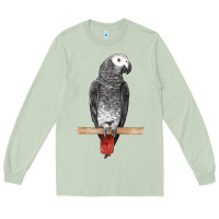 Matcha African Gray Parrot Bird Long Sleeve Tee - LillyAllenDesigns