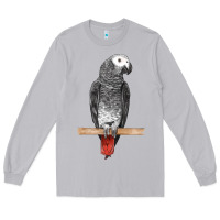Moon Dust African Gray Parrot Bird Long Sleeve Tee - LillyAllenDesigns