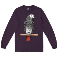 African Gray Parrot Bird Long Sleeve Tee | Teevron