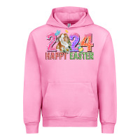 Fuchsia Pink 2024 happy easter Urban Hoodie - CowGirlArtShop