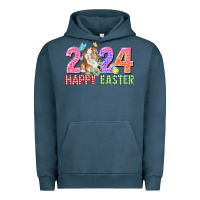 Pigment Midnight Navy 2024 happy easter Urban Hoodie - CowGirlArtShop