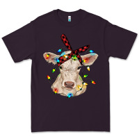 Plum charolais calf with christmas lights baby cow Premium Tee - RanaPortraitStore