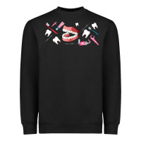 Black dentist elements Heavyweight Sweatshirt - AdoDesignShop