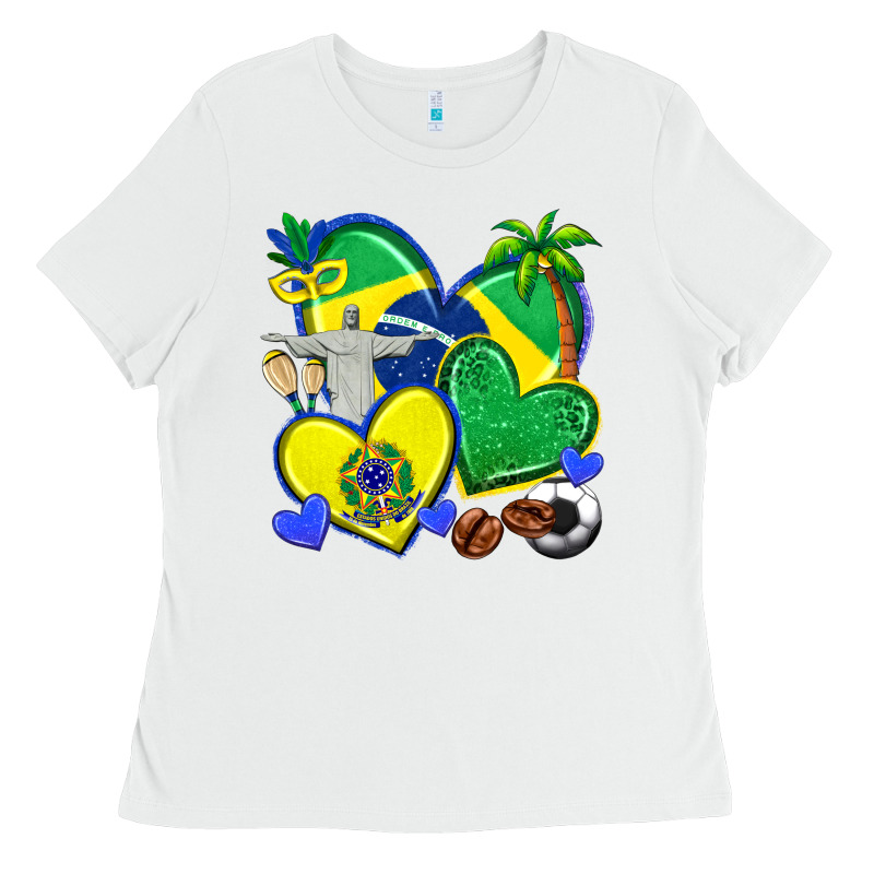Brazil Hearts Ladies Tee by texasbilliewilder | Teevron