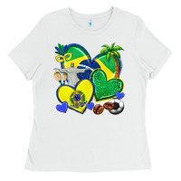 White brazil hearts Ladies Tee - texasbilliewilder