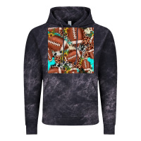 Cloud Black football leopard turquoise cowhide sunflower seamless pattern Vintage Hoodie - JahusDesignShop