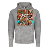 Cloud Rock football leopard turquoise cowhide sunflower seamless pattern Vintage Hoodie - JahusDesignShop