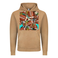 Vintage Camel football leopard turquoise cowhide sunflower seamless pattern Vintage Hoodie - JahusDesignShop