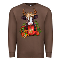 Chestnut christmas baby cow hot cocoa Premium Sweatshirt - Jasminsmagicworld