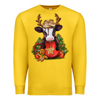 Lemon christmas baby cow hot cocoa Premium Sweatshirt - Jasminsmagicworld