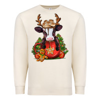 Christmas Baby Cow Hot Cocoa Premium Sweatshirt | Teevron