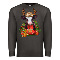 Smoke christmas baby cow hot cocoa Premium Sweatshirt - Jasminsmagicworld
