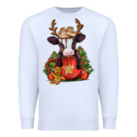 White christmas baby cow hot cocoa Premium Sweatshirt - Jasminsmagicworld