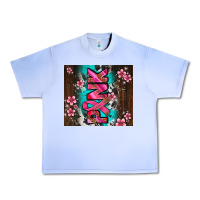 Grape Ice western pattern pink with floral cancer ribbon Urban Heavy Tee - AdoDesignShop