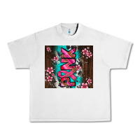 Lunar Rock western pattern pink with floral cancer ribbon Urban Heavy Tee - AdoDesignShop