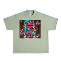 Oil Green western pattern pink with floral cancer ribbon Urban Heavy Tee - AdoDesignShop