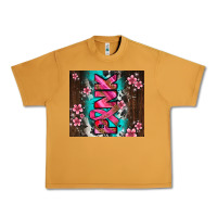 Peanut Butter western pattern pink with floral cancer ribbon Urban Heavy Tee - AdoDesignShop