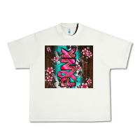 Pistachio western pattern pink with floral cancer ribbon Urban Heavy Tee - AdoDesignShop