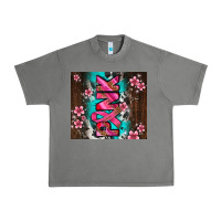 Tornado western pattern pink with floral cancer ribbon Urban Heavy Tee - AdoDesignShop