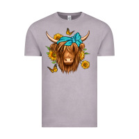Vintage Zinc sunflower long haired cow Vintage Tee - Jasminsmagicworld