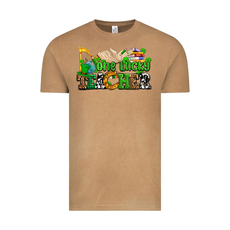 One Lucky Teacher Vintage Tee by AdoDesignShop | Teevron