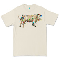 Bone Charolais bull with christmas lights Premium Tee - RanaPortraitStore