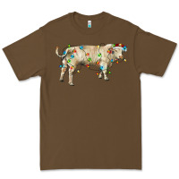 Cacao Charolais bull with christmas lights Premium Tee - RanaPortraitStore