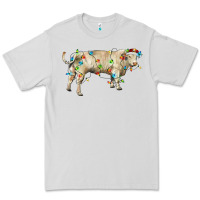 Dove Grey Charolais bull with christmas lights Premium Tee - RanaPortraitStore