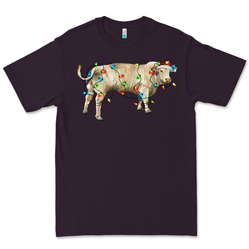 Charolais Bull With Christmas Lights Premium Tee by RanaPortraitStore | Teevron