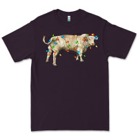 Plum Charolais bull with christmas lights Premium Tee - RanaPortraitStore