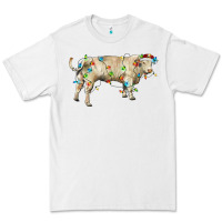 White Charolais bull with christmas lights Premium Tee - RanaPortraitStore