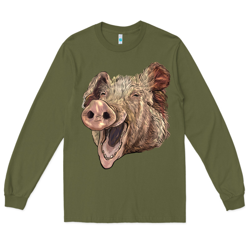 American Yorkshire Pig Face Long Sleeve Tee by LillyAllenDesigns | Teevron
