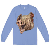 Colony Blue american yorkshire pig face Long Sleeve Tee - LillyAllenDesigns