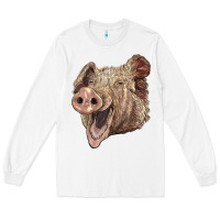 White american yorkshire pig face Long Sleeve Tee - LillyAllenDesigns