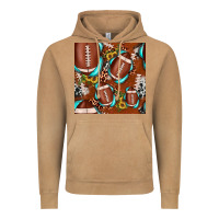 Vintage Camel football leopard gemstone sunflower seamless pattern Vintage Hoodie - JahusDesignShop