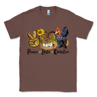 Chestnut peace love rooster Classic Tee - LillyAllenDesigns