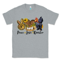 Heather Grey peace love rooster Classic Tee - LillyAllenDesigns