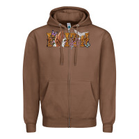 Chestnut faith with praying hands Zipper Hoodie - NancyCooperArtShop